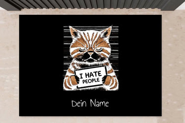 Personalisierte Fußmatte - Ich hasse Menschen